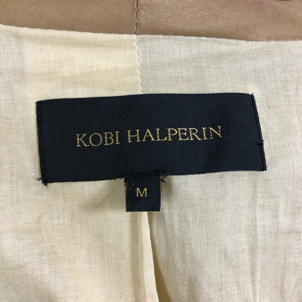Kobi Halperin Colette Leather Whipstitch Wrap Jacket M - Picture 8 of 13